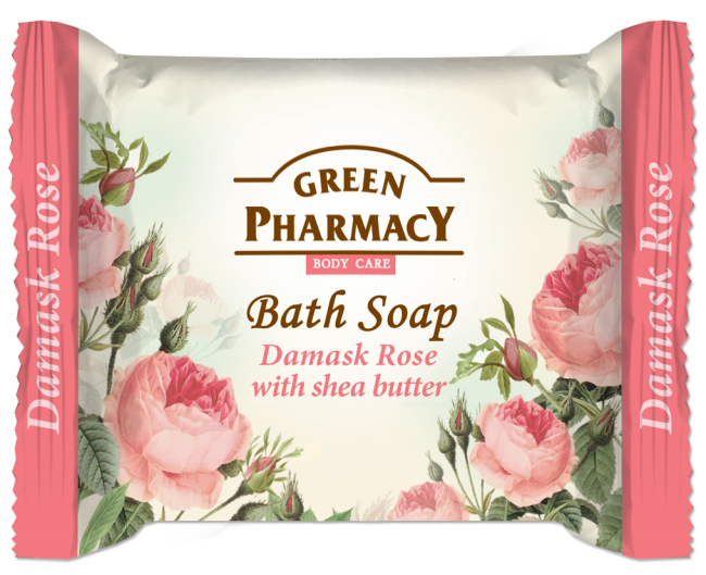 Bath soap, damask rose with shea butter
