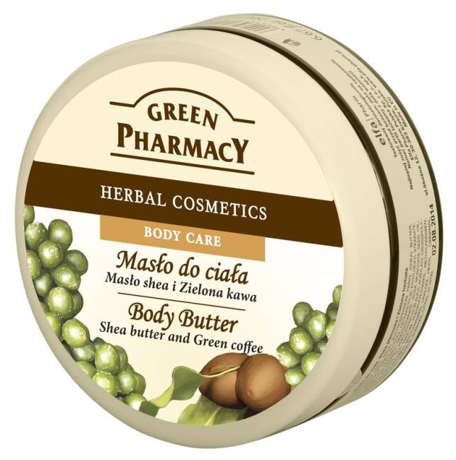 Body butter, shea butter and green coffee