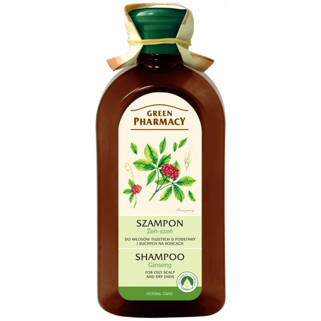 Shampoo for oily scalp and dry ends, ginseng