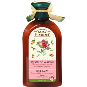 Balm for dry and damaged hair, argan oil and pomegranate