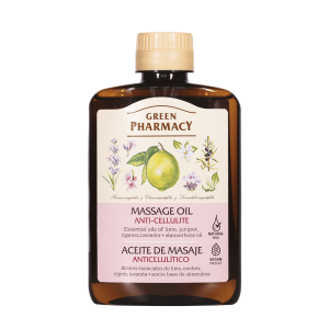 Massage oil anti-cellulite, cypress, juniper, lavender and lime oils