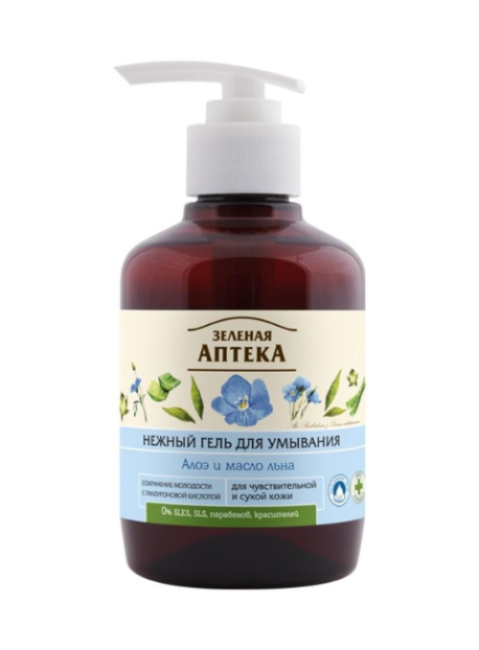 Green Pharmacy Delikatny żel do mycia ciała Aloes Olej lniany.png