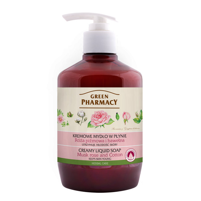 Liquid soap, musk rose and cotton