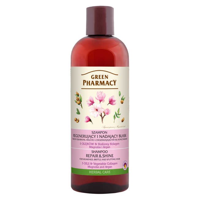 Shampoo for weak and brittle hair, magnolia and argan