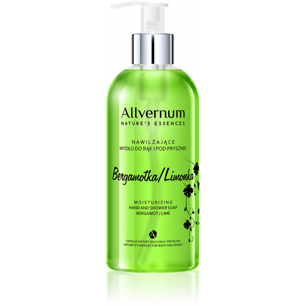 Moisturizing hand and shower soap, green bergamot  and lime