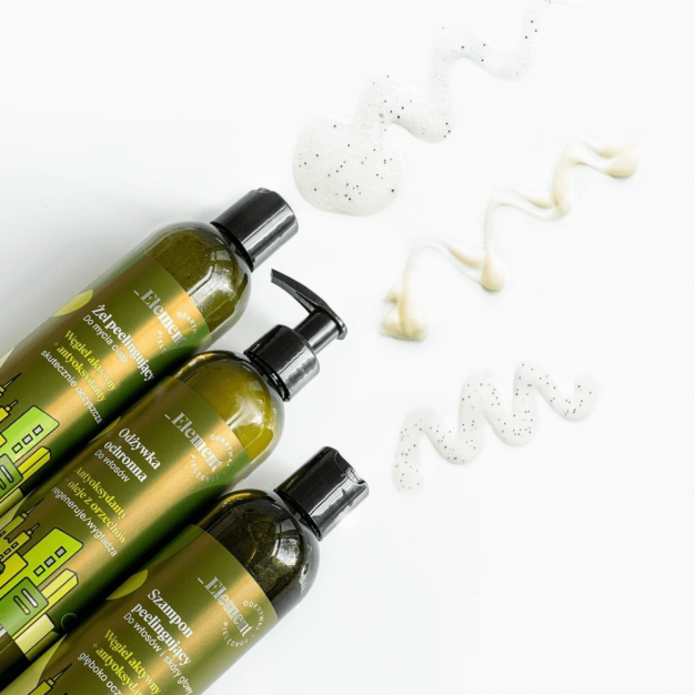 Peeling shampoo, activated carbon + antioxidants