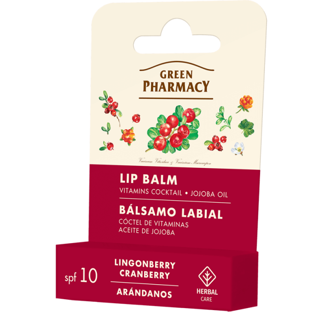 Balsam do ust, brusznica i żurawina, koktajl witaminowy, SPF 10