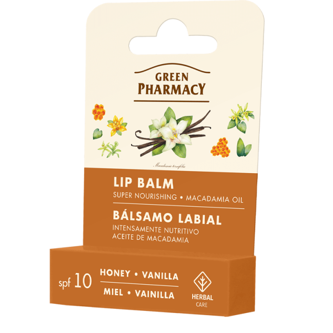 Balsam do ust, miód i wanilia, intensywnie odżywczy, SPF 10