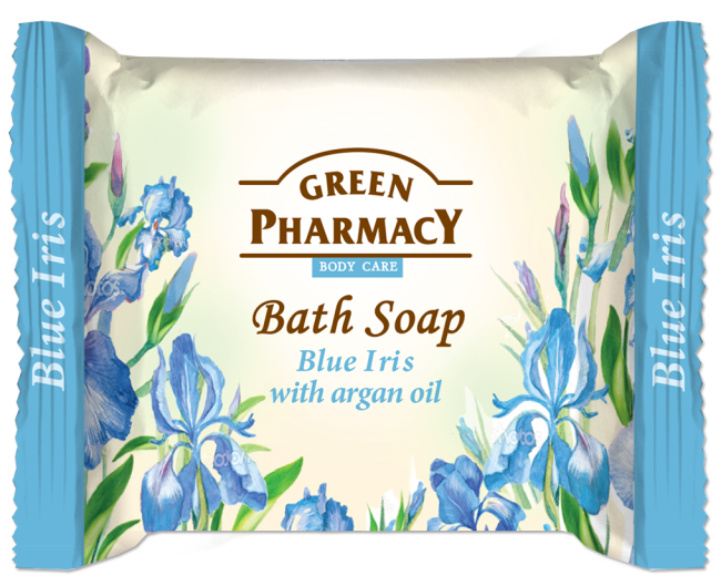 Bath soap, blue iris with argan oil