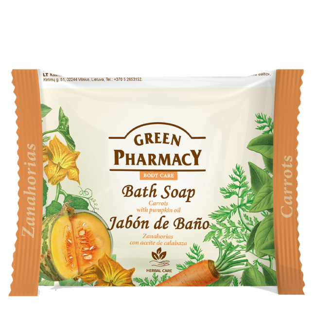 Bath soap, carrots with pumpkin oil