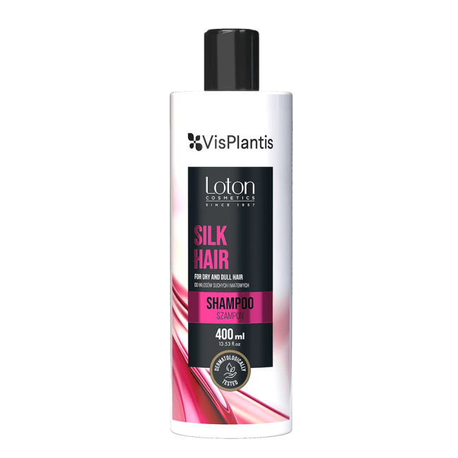 Shampoo for dry and dull hair with silk