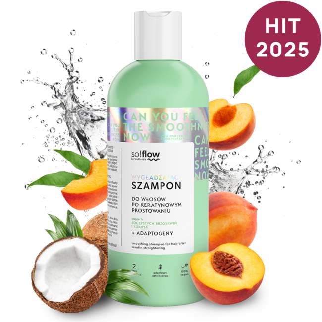 Smoothing shampoo for hair after keratin straightening