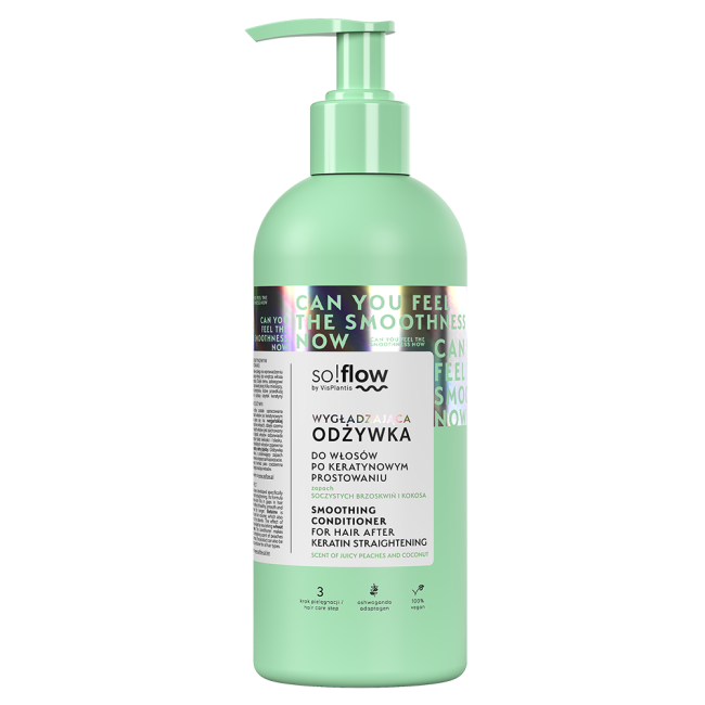 Smoothing conditioner for hair after keratin straightening