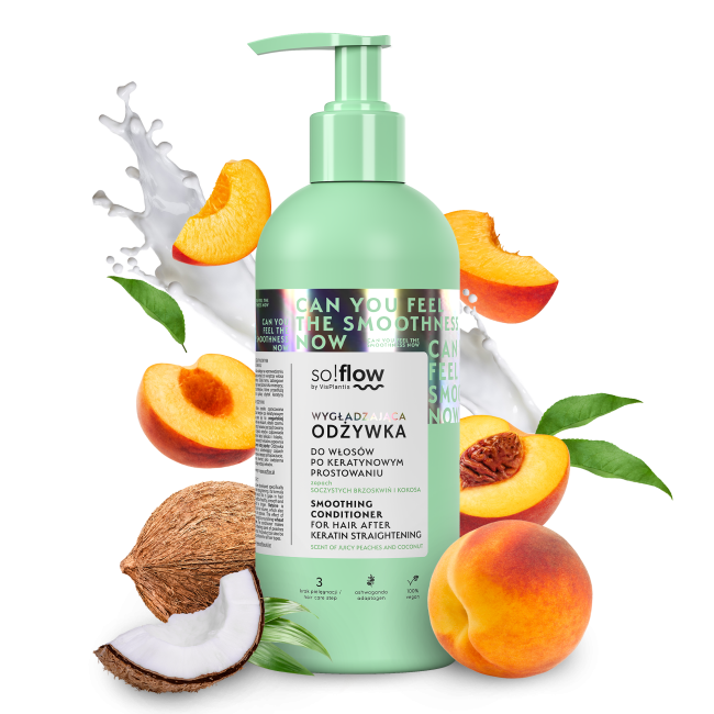 Smoothing conditioner for hair after keratin straightening