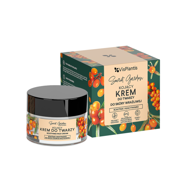 Soothing face cream, sea buckthorn