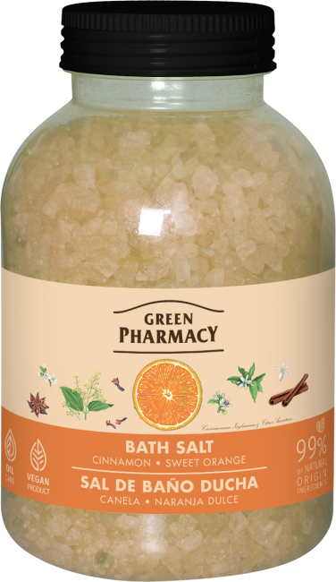 Bath salt, cinnamon and sweet orange