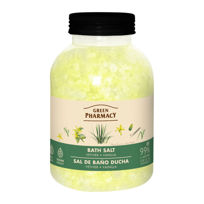Bath salt, vetiver and vanilla