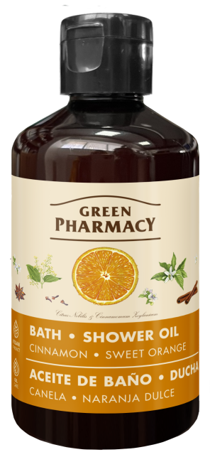 Bath and shower oil, cinnamon and sweet orange