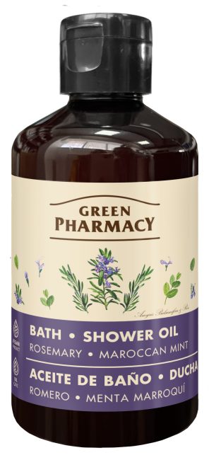 Bath and shower oil, rosemary and moroccan mint