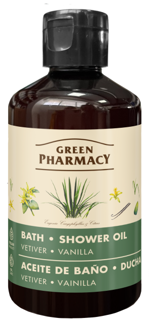 Bath and shower oil, vetiver and vanilla