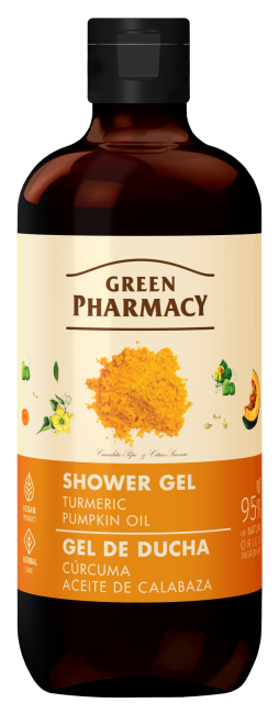 Shower gel, turmeric and pumpkin oil