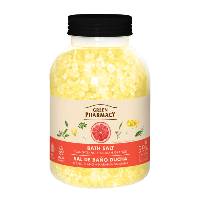 Bath salt, ylang-ylang and sicilian orange