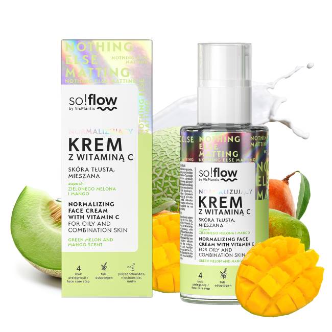 Normalizing face cream with vitamin C