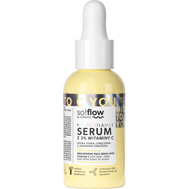 Brightening face oil serum with vitamin C