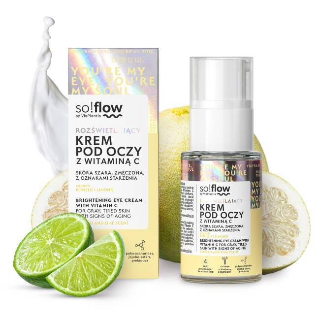 Brightening eye cream with vitamin C