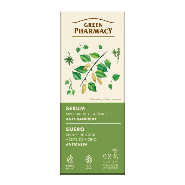Birch buds and castor оil anti-dandruff serum 100 ml