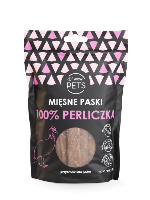 Mięsne paski dla psa 100% perliczka 120 g