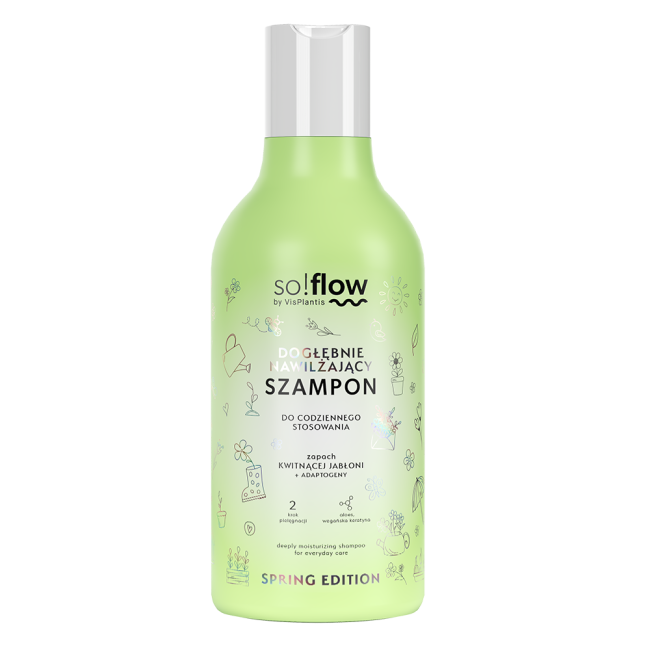 so!flow Spring edition dogłębnie nawilżający szampon do codziennego stosowania