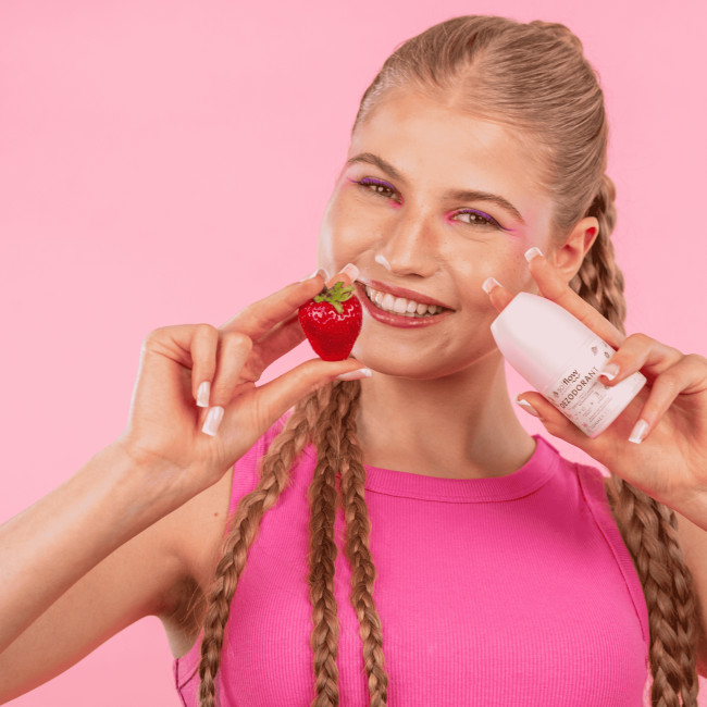 Banana Strawberry Roll On Deodorant Summer Edition