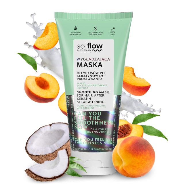 Smoothing mask for hair after keratin straightening