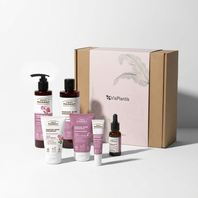 Facial Care Set with Damask Rose