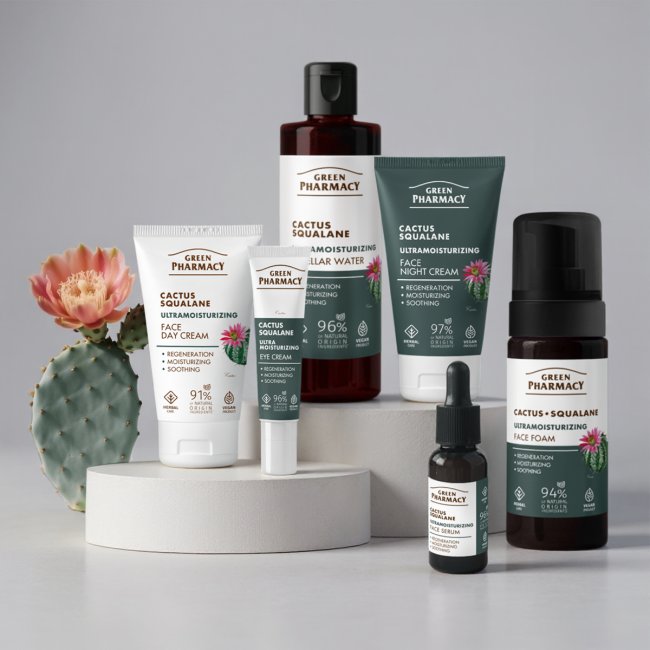 Facial Care Set with Cactus Extract and Squalane