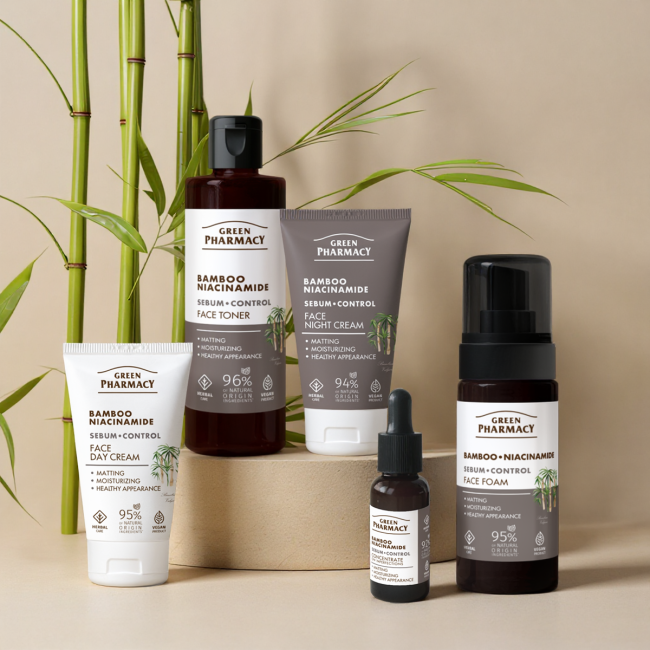 Facial Care Set with Bamboo and Niacinamide