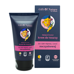Prebiotic face cream for capillary skin