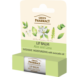 Lip balm, aloe and lime, intensive moisturizing, SPF 10