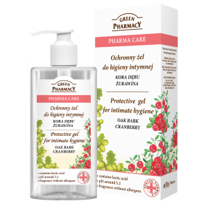 Protective gel for intimate hygiene, oak bark and cranberry