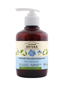 Gentle facial wash gel for dry and sensitive ski, aloe
