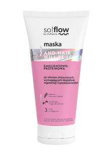 Emollient-protein mask for damaged hair, requiring deep regeneration