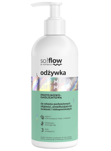 Odżywka proteinowo-emolientowa do włosów pozbawionych objętości, przedłużająca ich świeżość