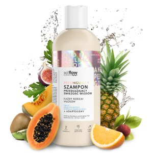 Peeling shampoo prolonging hair freshness for all hair types