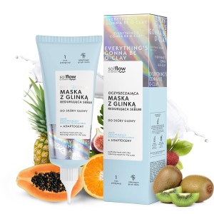 Purifying mask with clay reducing sebum for the scalp