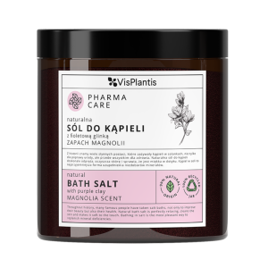 Natural bath salt with purple clay, magnolia scent