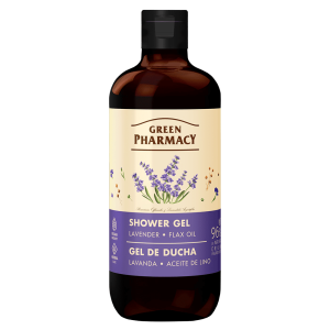 Shower gel, lavender and linseed oil