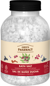 Bath salt, sandalwood and patchouli