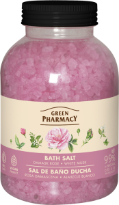 Bath salt, damask rose and white musk