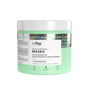 Smoothing mask for hair after keratin straightening